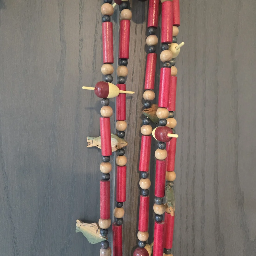 Colorful Beaded Fish And Bobber Garland